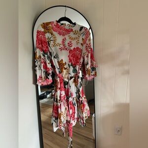 Women’s Pedal and Pup Floral Dress with Belt